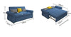 3 Seater Sofa Chesterfield Space Saving Sofa Cum Bed Convertible Design for Living Room Guest Room
