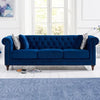 CARPANALLI 3 Seater Sofa Chesterfield Velvet Upholster Tufted Button Sofa For Home & Office