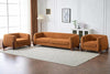 CARPANALLI 3+1+1 =5 Seater Sofa Set Modern Plush Comfort Sofa with Wooden Leg's Luxury Look for Home & Office