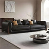 CARPANALLI 3 Seater Sofa Modern Comfort Leatherette Sofa With Wooden Leg's For Living Room / Office