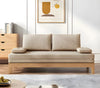 Wooden 3 Seater Sofa With Pillow Stylish Comfort Sofa Cum Bed For Living Room /Hallway