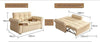 3 Seater Sofa Chesterfield Space Saving Sofa Cum Bed Convertible Design for Living Room Guest Room