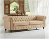 CARPANALLI 3 Seater Sofa Modern Style Leatherette Chesterfield Sofa with Wooden Leg's Button Tufted for Home & Living Room & Office