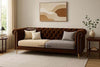CARPANALLI 3 Seater Sofa Chesterfield Velvet Upholster Tufted Button Sofa For Home & Office