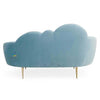 Carpanalli 2 Seater Sofa Velvet Febric Upholstered Cloud Shape Design with Metal Leg's Modern Sofa for Living Room/Guest Room
