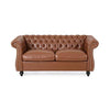 A to Z Furniture Modern & Classic latherrate 2 Seater Chesterfield Sofa for Home Living Room & Office Colour (Ocean Brown 2)