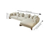 Carpanalli Chesterfield Sofa Set Velvet Tufted Button Design Uphlostered, Gold Metal Legs for Living Room & Bedroom