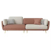 WOOD VOGUE Modern 3 Seater Sofa Comfort Meets Style Premium Fabric Sofa Luxury Look Plush Cushions for Home & Office