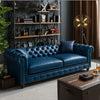 CARPANALLI 3 Seater Sofa Modern Style Leatherette Chesterfield Sofa with Wooden Leg's Button Tufted for Home & Living Room & Office
