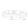 WOOD VOGUE Modern Elegance 4-Seater Sofa – Spacious Comfort with Contemporary Style Luxury For Living room/ Hotels
