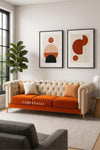 CARPANALLI 3 Seater Sofa Chesterfield Velvet Upholster Tufted Button Sofa For Home & Office