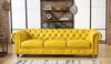 CARPANALLI 3 Seater Sofa Modern Style Leatherette Chesterfield Sofa with Wooden Leg's Button Tufted for Home & Living Room & Office