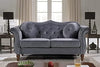 Luxury Chesterfield Velvet Sofa Tufted Design with Nailhead Trim Upholstered Lounge Classic Living Room Couch for Hallways / Office