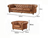 WOOD VOGUE 3 Seater Sofa Tufted Botton Chesterfield Contemporary Three seater sofa Comfortable Sofa For Living Room & office
