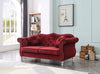 Luxury Chesterfield Velvet Sofa Tufted Design with Nailhead Trim Upholstered Lounge Classic Living Room Couch for Hallways / Office