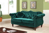 Carpanalli Chesterfield Sofa Set Velvet Tufted Button Design Uphlostered, Gold Metal Legs for Living Room & Bedroom
