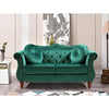 Luxury Chesterfield Velvet Sofa Tufted Design with Nailhead Trim Upholstered Lounge Classic Living Room Couch for Hallways / Office