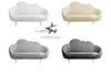Carpanalli 2 Seater Sofa Velvet Febric Upholstered Cloud Shape Design with Metal Leg's Modern Sofa for Living Room/Guest Room (White)