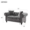 wood vogue Sofa Set Luxury Chesterfield febrick Velvet Sofa in for Home Living Room & Office living room
