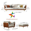 Carpanalli Chesterfield Sofa Set Velvet Tufted Button Design Uphlostered, Gold Metal Legs for Living Room & Bedroom