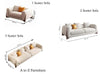 WOOD VOGUE Modern 3 Seater Sofa Chesterfield Wooden Leg's Terry Febric Luxury Soft Cushion Comfurt Sofa For Home & Office
