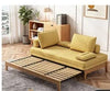 Wooden 3 Seater Sofa With Pillow Stylish Comfort Sofa Cum Bed For Living Room /Hallway