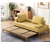 Wooden 3 Seater Sofa With Pillow Stylish Comfort Sofa Cum Bed For Living Room /Hallway