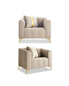 WOOD VOGUE Elegant 3+1+1 Seater Sofa Wooden Frame, Plush Cushions & Luxurious Comfort For Home & Office