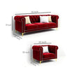 Luxury Chesterfield Velvet Sofa Tufted Design with Nailhead Trim Upholstered Lounge Classic Living Room Couch for Hallways / Office