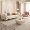 Carpanalli Chesterfield Sofa Set Velvet Tufted Button Design Uphlostered, Gold Metal Legs for Living Room & Bedroom