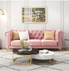 CARPANALLI 3 Seater Sofa Chesterfield Velvet Upholster Tufted Button Sofa For Home & Office