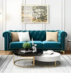 CARPANALLI 3 Seater Sofa Chesterfield Velvet Upholster Tufted Button Sofa For Home & Office
