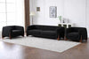 CARPANALLI 3+1+1 =5 Seater Sofa Set Modern Plush Comfort Sofa with Wooden Leg's Luxury Look for Home & Office