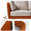 Carpanalli Chesterfield Sofa Set Velvet Tufted Button Design Uphlostered, Gold Metal Legs for Living Room & Bedroom