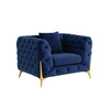 Luxury Chesterfield Velvet Sofa Tufted Design with Nailhead Trim Upholstered Lounge Classic Living Room Couch for Hallways / Office