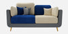 WOOD VOGUE Modern 3 Seater Sofa Comfort Meets Style Premium Fabric Sofa Luxury Look Plush Cushions for Home & Office