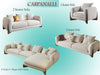 Carpanalli Chesterfield Sofa Set Velvet Tufted Button Design Uphlostered, Gold Metal Legs for Living Room & Bedroom