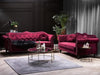 Luxury Chesterfield Velvet Sofa Tufted Design with Nailhead Trim Upholstered Lounge Classic Living Room Couch for Hallways / Office