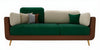 WOOD VOGUE Modern 3 Seater Sofa Comfort Meets Style Premium Fabric Sofa Luxury Look Plush Cushions for Home & Office