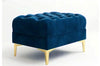 Carpanalli Chesterfield Sofa Set Velvet Tufted Button Design Uphlostered, Gold Metal Legs for Living Room & Bedroom