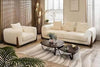 Carpanalli Chesterfield Sofa Set Velvet Tufted Button Design Uphlostered, Gold Metal Legs for Living Room & Bedroom