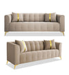 WOOD VOGUE Elegant 3+1+1 Seater Sofa Wooden Frame, Plush Cushions & Luxurious Comfort For Home & Office