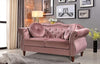 Luxury Chesterfield Velvet Sofa Tufted Design with Nailhead Trim Upholstered Lounge Classic Living Room Couch for Hallways / Office