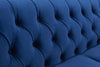 A to Z Furniture Modern Classic 3 Seater Fabric & Valvet Tufted Chesterfield Sofa for Home & Living Room & Office (Blue)