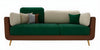 WOOD VOGUE Modern 3 Seater Sofa Comfort Meets Style Premium Fabric Sofa Luxury Look Plush Cushions for Home & Office