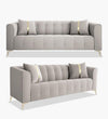 WOOD VOGUE Elegant 3+1+1 Seater Sofa Wooden Frame, Plush Cushions & Luxurious Comfort For Home & Office