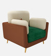 WOOD VOGUE Modern 3 Seater Sofa Comfort Meets Style Premium Fabric Sofa Luxury Look Plush Cushions for Home & Office