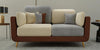 WOOD VOGUE Modern 3 Seater Sofa Comfort Meets Style Premium Fabric Sofa Luxury Look Plush Cushions for Home & Office