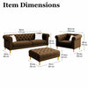 Luxury Chesterfield Velvet Sofa Tufted Design with Nailhead Trim Upholstered Lounge Classic Living Room Couch for Hallways / Office