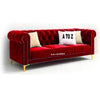 wood vogue Sofa Set Luxury Chesterfield febrick Velvet Sofa in for Home Living Room & Office living room